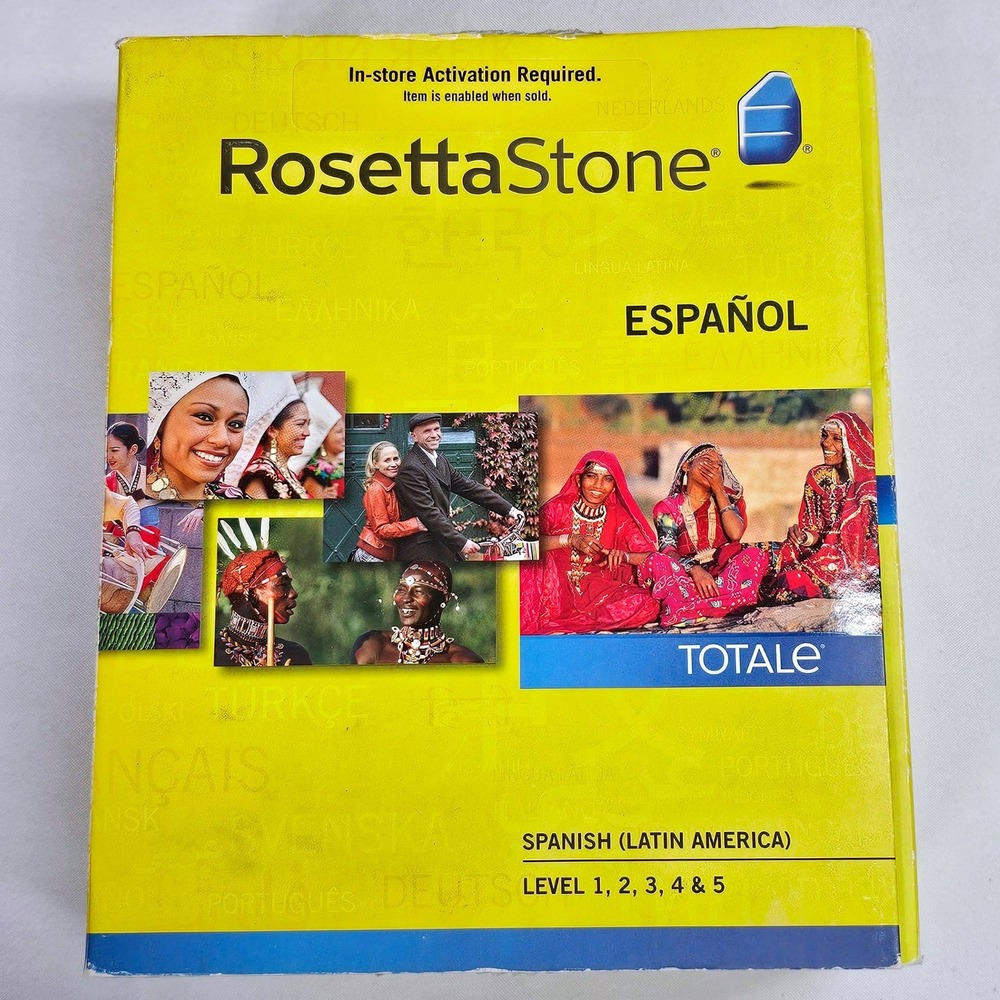 Rosetta Stone Spanish Latin America Levels 1 2 3 4 5 Totale PC Mac Box Set